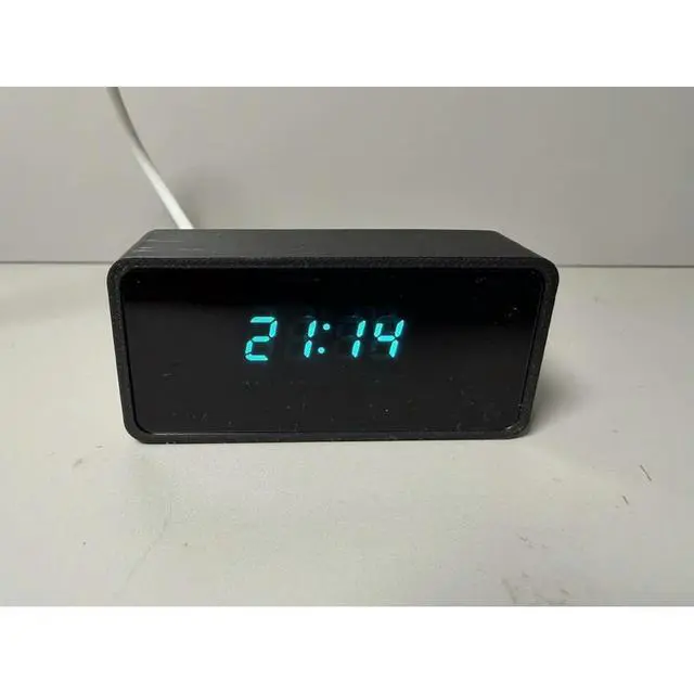 Alt view image 5 of 6 - USB Powered Vacuum Fluorescent Display Clock with Compact 68x32x23mm Design for Desktop Bedside or Auto Dashboard