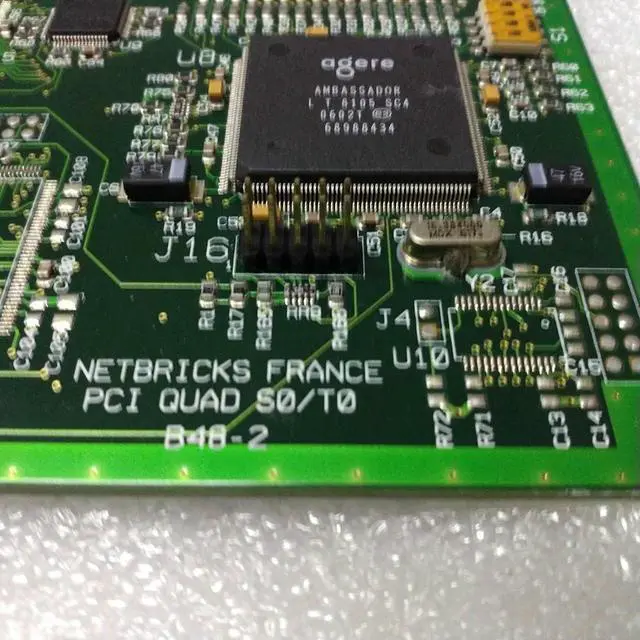Alt view image 5 of 6 - NETBRICKS FRANCE PCI QUAD S0/T0 HW-PCI-44 B48/100/02 Network Card Fast Ship