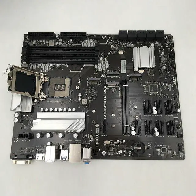 Alt view image 4 of 6 - TZ590-BTC DUO Motherboard Z590 LGA1200 6Gb/s Support 10th/11th CPU Micro ATX DDR4 PCIe 3.0 128GB