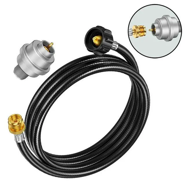 Alt view image 5 of 6 - Propane Adapter Hose 6FT with Detachable Fuel Filter Compatible with For Heaters Buddy For Heaters Grills and Stoves