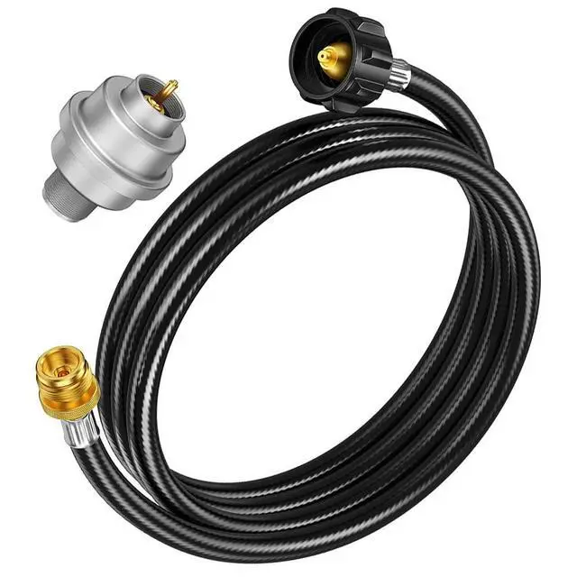 Alt view image 6 of 6 - Propane Adapter Hose 6FT with Detachable Fuel Filter Compatible with For Heaters Buddy For Heaters Grills and Stoves