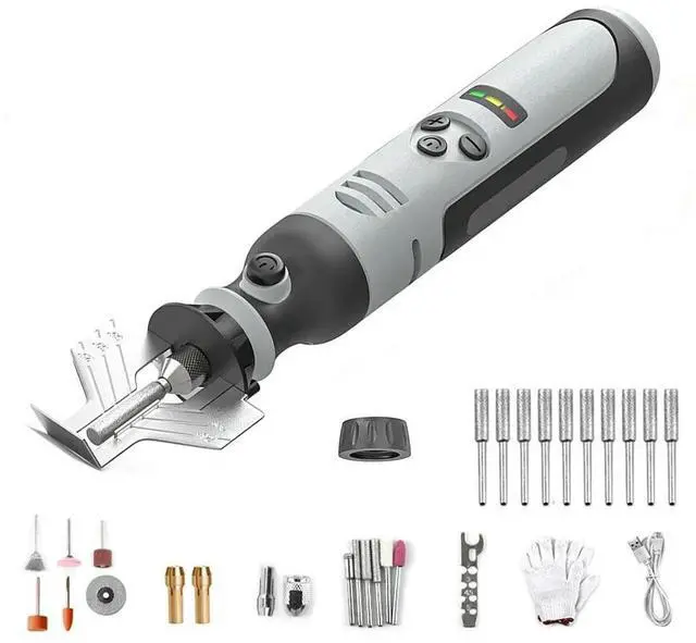 Alt view image 4 of 6 - Cordless Chainsaw Sharpener Electric Handheld High Speed Diamond Sharpening Bits Power Tool Sets Taladros Accessories Taladro