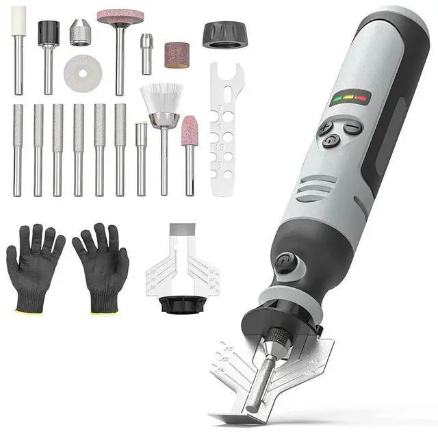 Alt view image 5 of 6 - Cordless Chainsaw Sharpener Electric Handheld High Speed Diamond Sharpening Bits Power Tool Sets Taladros Accessories Taladro