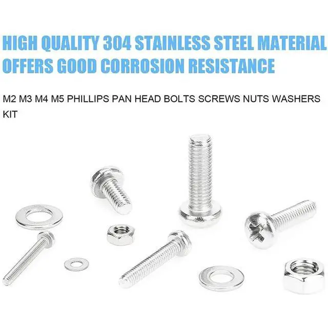 Alt view image 6 of 6 - M2 FOR M3 Hex Bolt Kit Nuts And Washers Included Organized Box Socket Head Design Multiple Metric Sizes
