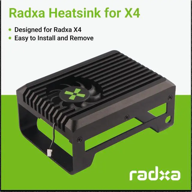 Alt view image 2 of 2 - Radxa Heatsink for X4 delivers an efficient cooling solution for your Radxa X4 board