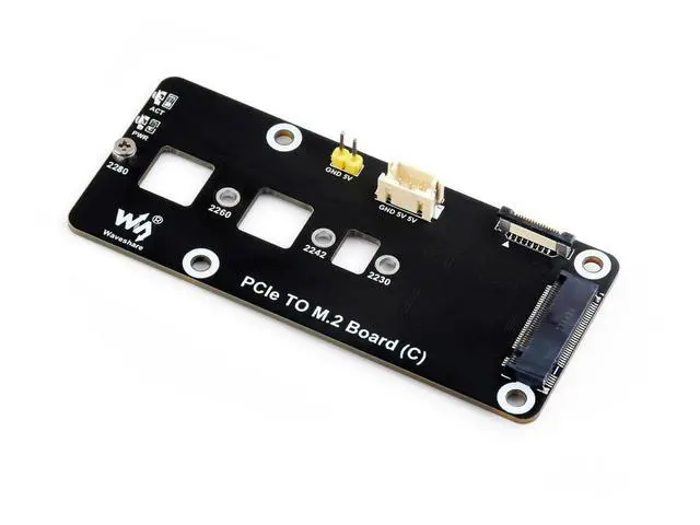 Alt view image 4 of 6 - PCIe To M.2 Adapter Board (C) for Raspberry Pi 5, Supports NVMe Protocol M.2 Solid State Drive, High-speed Reading/Writing