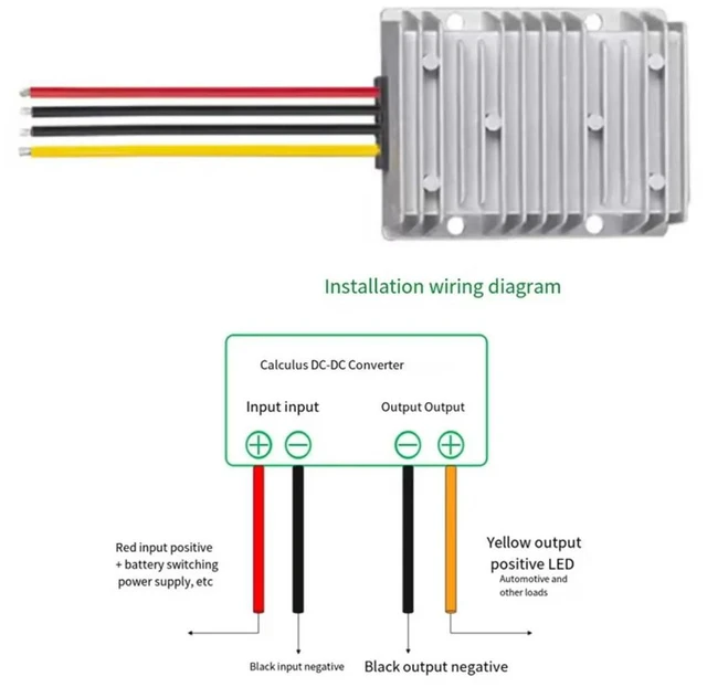 Alt view image 6 of 6 - DC-DC Converter 12V Input 24V Output 480W 20A IP68 Waterproof Construction for Automotive Auxiliary Power Needs