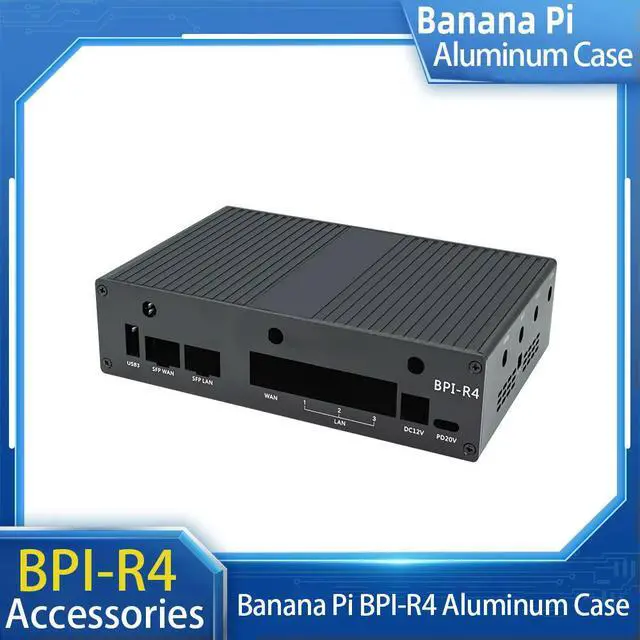Alt view image 4 of 6 - Banana Pi BPI-R4 Aluminum Case for Banana Pi BPI-R4 Development Board Accessories