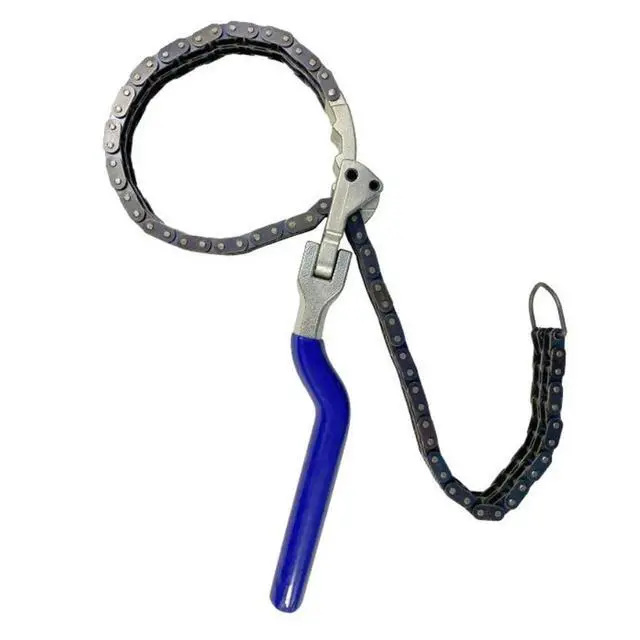 Alt view image 5 of 6 - Chain Filter Wrench with Adjustable Angle Handle and Double Hook Spring Lock for Secure and Efficient Oil Grid Disassembly
