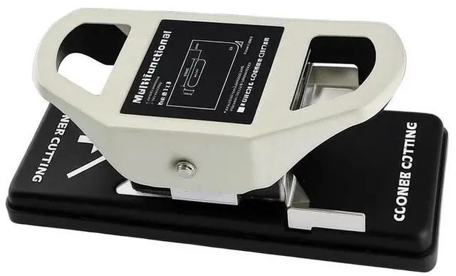Alt view image 4 of 6 - 2-in-1 ID Badge Hole Punch Tool with Corner Rounder Function for PVC Cards Paper Craft Projects Punches Through 1.2mm Materials