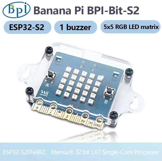 Alt view image 4 of 6 - Banana Pi BPI-Bit-S2 ESP32-S2FN4R2 32 Bit Single-Core Processer Support Webduino, , CircuitPython For STEAM Education
