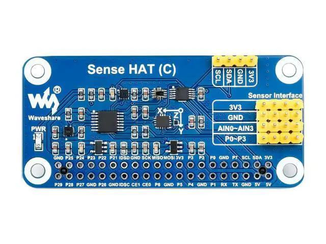 Alt view image 5 of 6 - Sense HAT (C) for Raspberry Pi, Onboard Multi Powerful Sensors, Supports External Sensors