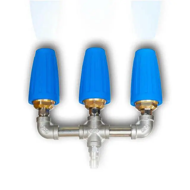 Alt view image 4 of 4 - Turbo Nozzle for Pressure Washer 360 Degree Spin 3 in 1 Pattern 4000 PSI 14mm Quick Connect 2.0 Orifice Blue Unit