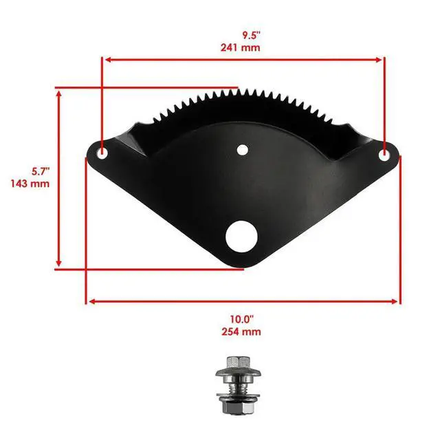 Alt view image 4 of 6 - Steering Sector Gear Plate Kit for Craftsman 532194732 Compatible with Models for Lawn Tractor String Trimmer Use