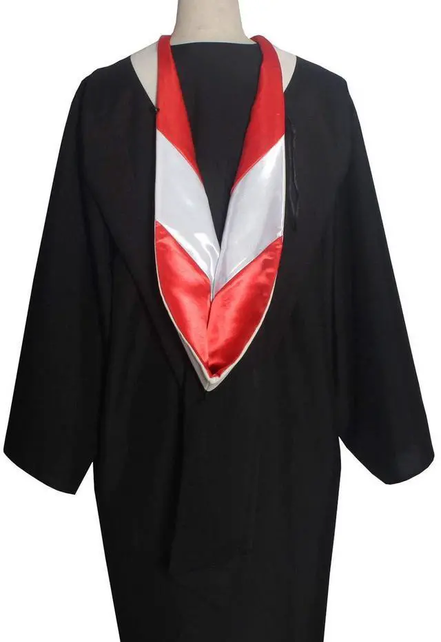 Alt view image 3 of 5 - Master Hood Graduation Academic Regalia, 42 Inch Velvet Trim Satin Lining | Premium velvet trim with satin lining and chevron design, crafted for schools, degrees, and graduation ceremonies