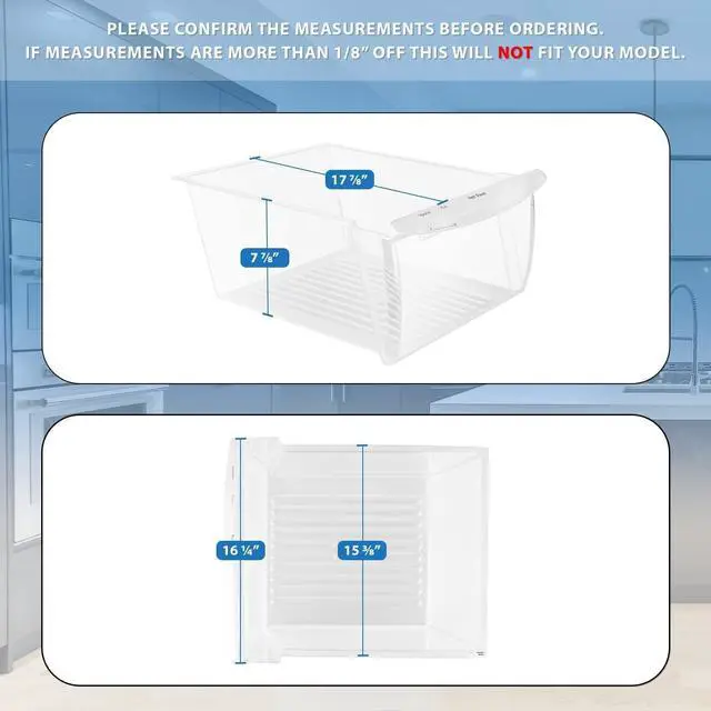 Alt view image 2 of 5 - UPGRADED Appliance 240351061 Crisper Bin Compatible with Frigidaire Refrigerator