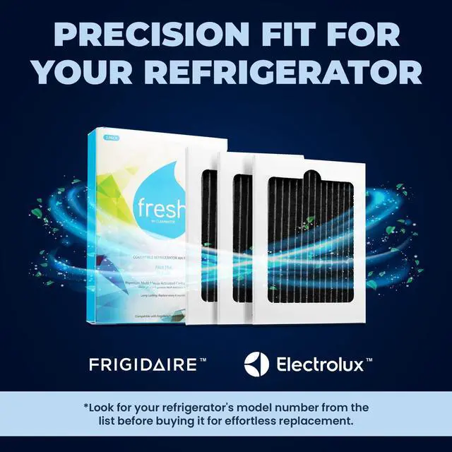 Alt view image 2 of 6 - FRESH Paultra Refrigerator Air Filter Replacement for Frigidaire and Electrolux EAFCBF, Compatible with Paultra, PureAir Ultra, 242061001, 241754001 - (4 Pack) Air filter by