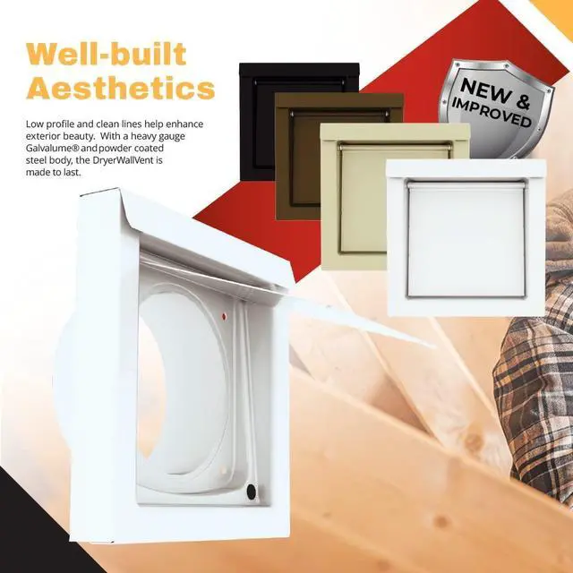 Alt view image 4 of 6 - 4 Inch Dryer Vent Guard | Dryer Vent Cover Outside | Exhaust Exterior Vent Cover | Bathroom and Dryer Vent Cover | Dryer Vent Cover for Dryer Vent Pipe | Wall Cap | Dryer Vent Covers (4" - White)