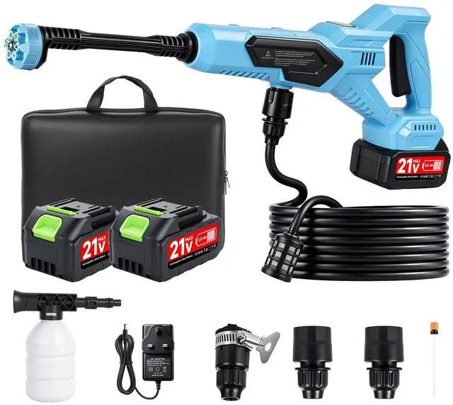 Main image of Cordless Portable Washer, 1700 PSI Battery Operated Washer with Brushless Motor, Battery, 16.4FT Elastic Hose, 21V 3.0Ah Portable Handheld Washer for Car, Home, Patio, Driveway