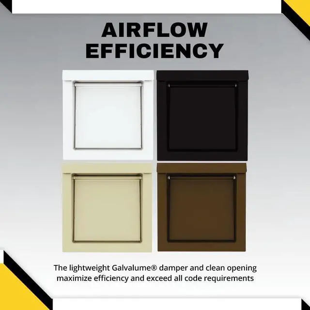 Alt view image 5 of 6 - 4 Inch Dryer Vent Guard | Dryer Vent Cover Outside | Exhaust Exterior Vent Cover | Bathroom and Dryer Vent Cover | Dryer Vent Cover for Dryer Vent Pipe | Wall Cap | Dryer Vent Covers (4" - White)