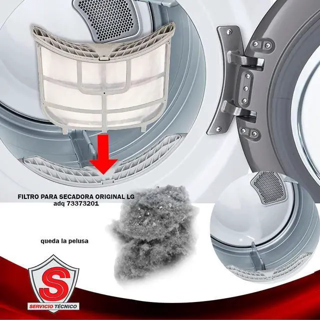 Alt view image 6 of 7 - LG ADQ73373201 Genuine OEM Lint Filter Assembly for LG Gas or Electric Dryers, Gray
