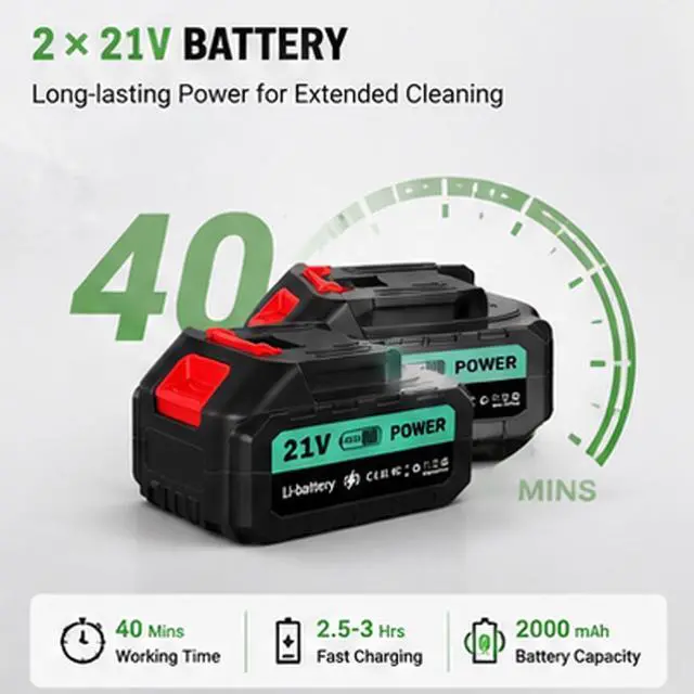Alt view image 5 of 7 - Cordless Portable Washer, Handheld Washer, Battery Operated Washer for Car Home Outdoor Patio Garden, Lightweight Car Washer, Washer, Cleaner with 5M Elastic Hose