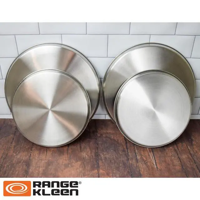 Alt view image 2 of 5 - 550 Stainless Steel Round Burner Kovers, Set of 4