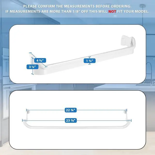 Alt view image 3 of 5 - UPGRADED Appliance 2 x 240534901 & 1 x 240534701 Door Shelf Rack Bar Compatible with Frigidaire or Kenmore Refrigerator
