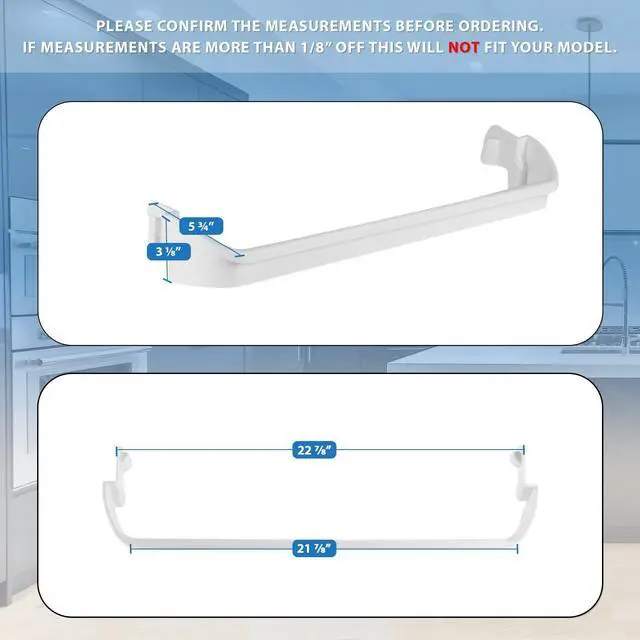 Alt view image 4 of 5 - UPGRADED Appliance 2 x 240534901 & 1 x 240534701 Door Shelf Rack Bar Compatible with Frigidaire or Kenmore Refrigerator