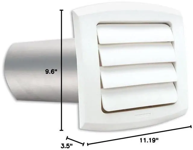 Alt view image 3 of 6 - BLH6WZW 6 inch White Louvered Vent Hood