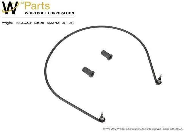 Alt view image 3 of 6 - W10518394 Genuine OEM Dishwasher Heating Element Replacement Part - Replaces W10134009, 8563007, 8572861, and more
