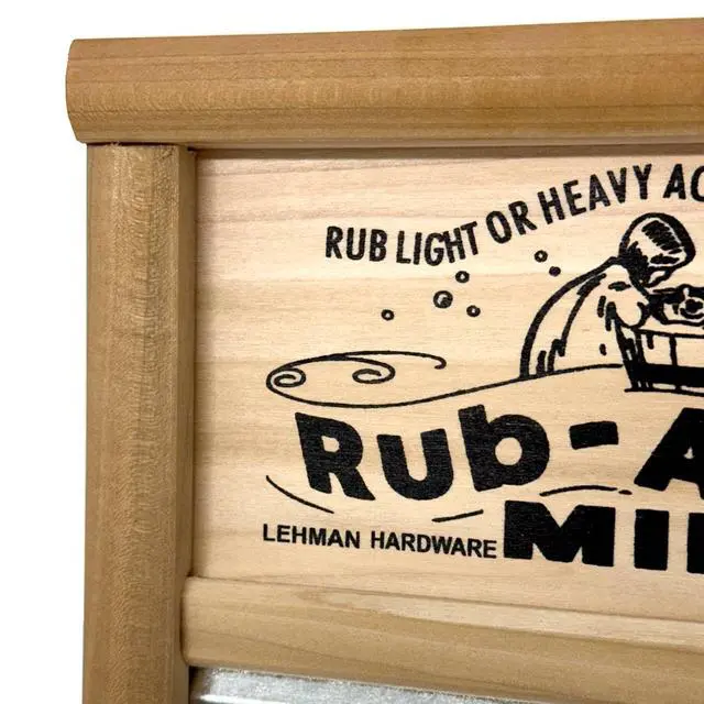 Alt view image 3 of 6 - Galvanized Steel Manual Washboard, Rub-A-Dub, Wavy, V Crimp, for Function, Decor, or Music, Small 18 in x 8.5 inches