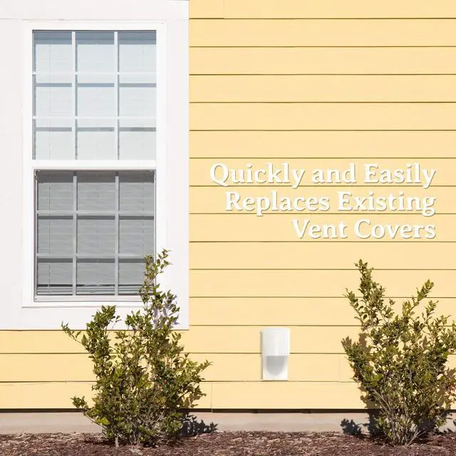 Alt view image 2 of 6 - Natural Energy Saving Dryer Vent Closure - Outside Dryer Vent Cover Adapts to Outdoor Siding