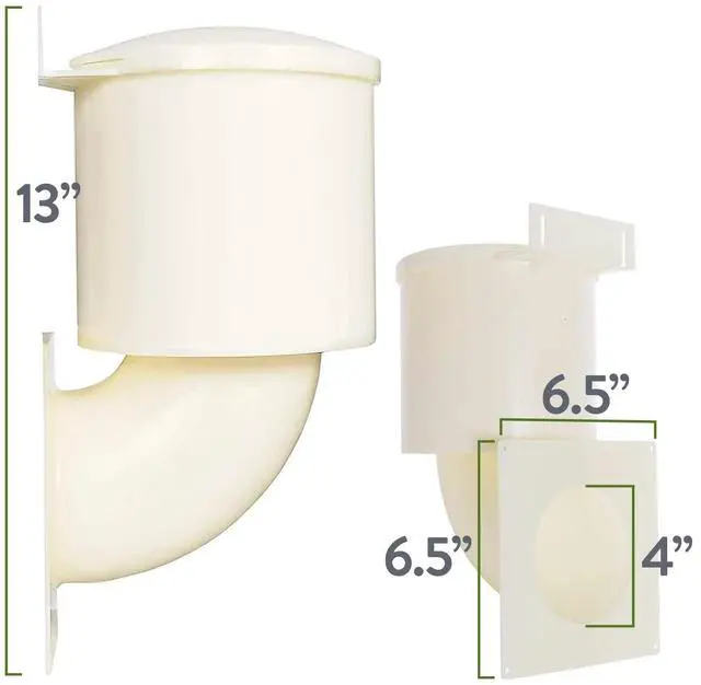 Alt view image 4 of 6 - Natural Energy Saving Dryer Vent Closure - Outside Dryer Vent Cover Adapts to Outdoor Siding