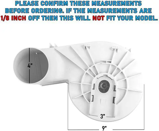 Alt view image 2 of 6 - UPGRADED Appliance 131775600 Blower Housing Assembly Compatible with Frigidaire, Kenmore, Sears Dryer