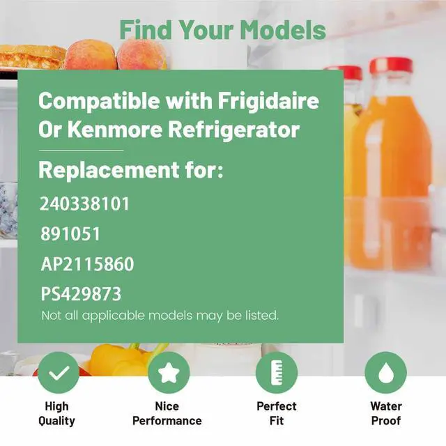 Alt view image 2 of 7 - 240338101 Refrigerator Door Bin Shelf Compatible with Frigidaire or Kenmore Refrigerator for 891051 PS429873 Replacement only White ABS Plastic AP2115860