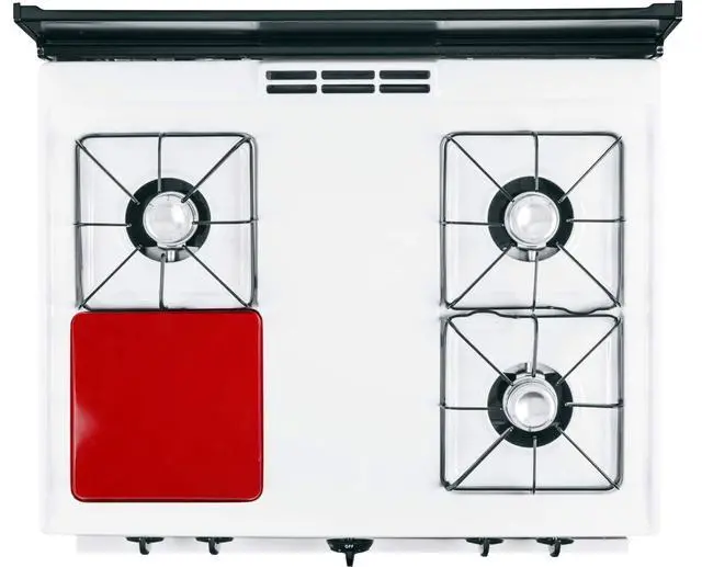 Alt view image 4 of 6 - Square Gas Stove Burner Cover Set, Set of 4, Red