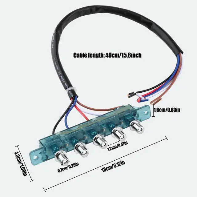 Alt view image 5 of 5 - Range Hood Switch,Range Hood Pushbutton Switch,5 Button for Parts,Key Board Switch for Kitchen appliances