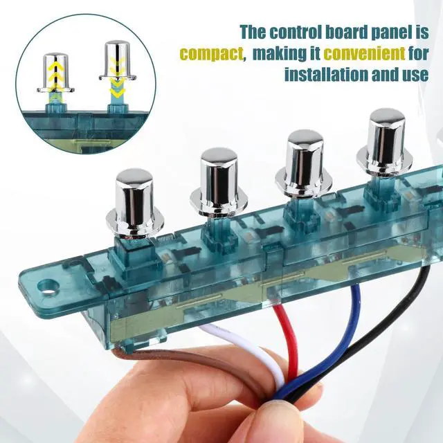 Alt view image 4 of 5 - Range Hood Switch,Range Hood Pushbutton Switch,5 Button for Parts,Key Board Switch for Kitchen appliances