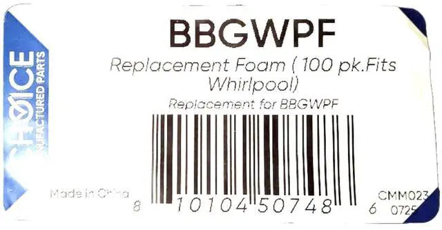 Alt view image 6 of 7 - Bounce-B-Gone BBG Replacement Foam Inserts for Whirlpool Suspension Rods 100ct Gray