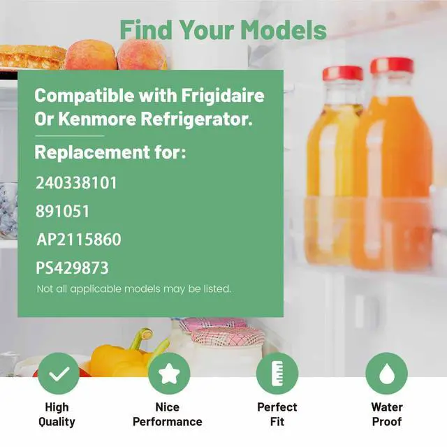 Alt view image 2 of 7 - 240337901 240337904 240337905 Refrigerator Door Bin Shelf Compatible with Frigidaire Refrigerator for 891047 AH429868 AP2115858 EA429868 PS429868 Replacement only White ABS Plastic