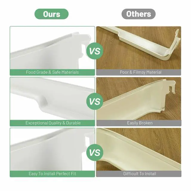 Alt view image 6 of 7 - 240337901 240337904 240337905 Refrigerator Door Bin Shelf Compatible with Frigidaire Refrigerator for 891047 AH429868 AP2115858 EA429868 PS429868 Replacement only White ABS Plastic
