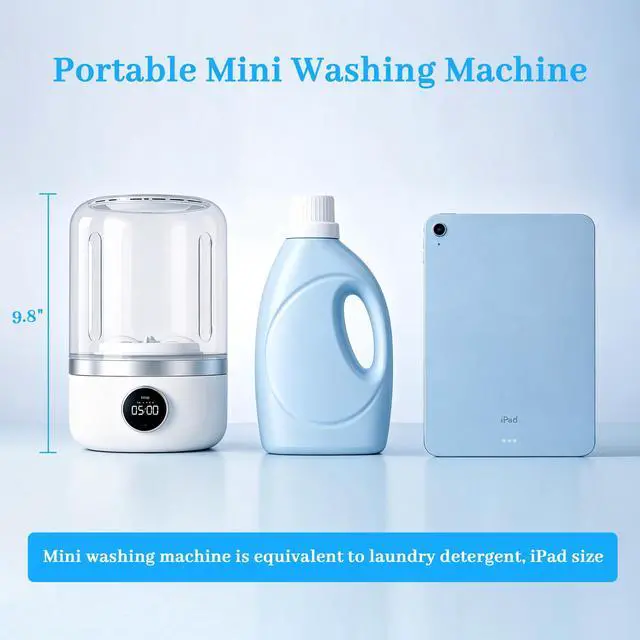 Alt view image 6 of 6 - Portable 1.2L Mini Underwear Washing Machine with Quiet Touchscreen Design | Ultra-Compact & PortableSpecialized CapacityIntuitive TouchscreenQuiet & Low-Noise Operation