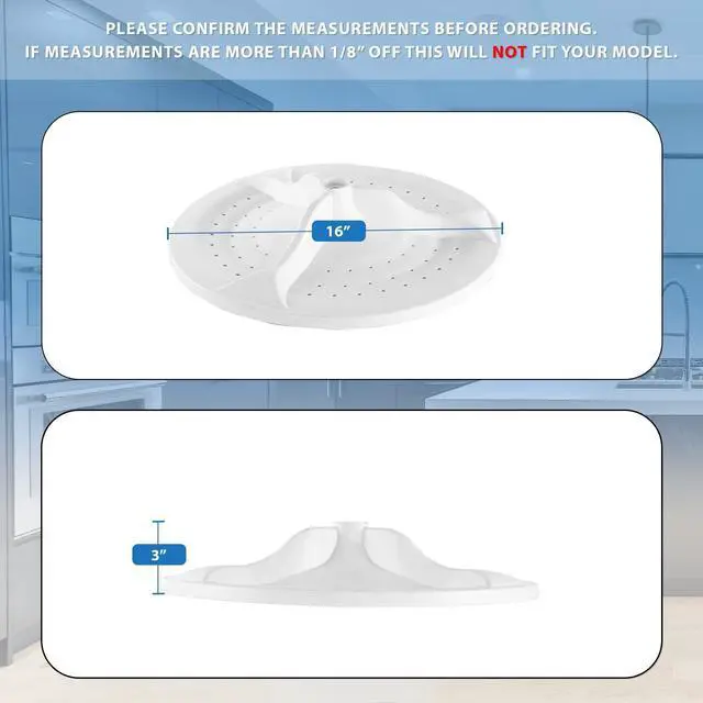 Alt view image 2 of 5 - UPGRADED Appliance W10752283 Washplate Compatible with Whirlpool Washer
