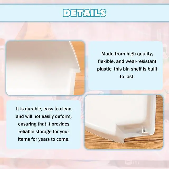 Alt view image 4 of 7 - 2187172 Replacement Refrigerator Door Bin Shelf Compatible with Most Roper, Kitchenaid, Kirkland and Whirlpool models Refrigerator Door Bin White - 4 PCS