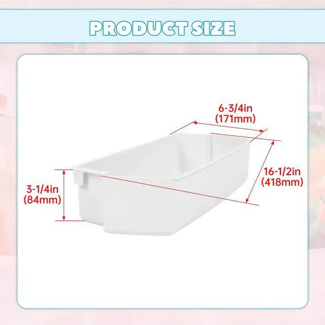 Alt view image 3 of 7 - 2187172 Replacement Refrigerator Door Bin Shelf Compatible with Most Roper, Kitchenaid, Kirkland and Whirlpool models Refrigerator Door Bin White - 4 PCS
