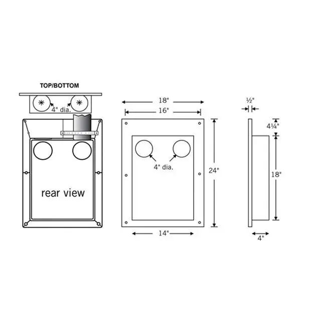 Alt view image 4 of 7 - Saf-T-Duct Dryer Outlet Box, white