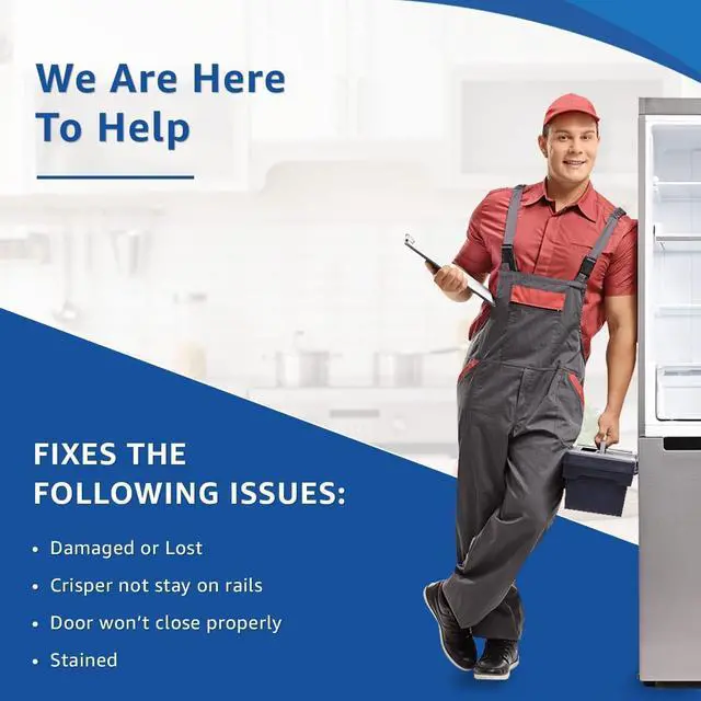 Alt view image 5 of 5 - Upgraded 2188664 Crisper Bin (Lower) Compatible with Whirlpool Refrigerator - WP2188656, WP2188664