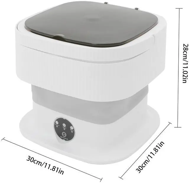 Alt view image 5 of 7 - Portable Washing Machine, 10L Large Capacity Portable Washing Machine - Foldable Mini Washer 3 Intelligent Modes for Deep Cleaning Underwear, Socks, Clothes, Pet Supplies