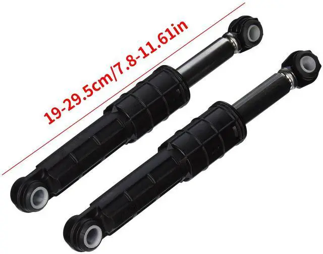 Alt view image 2 of 7 - 2PCS Black Washer Shock Absorber Rods with M10 Nuts & Mounting Pin 5304485917 Suitable for Electrolux WH17X10001